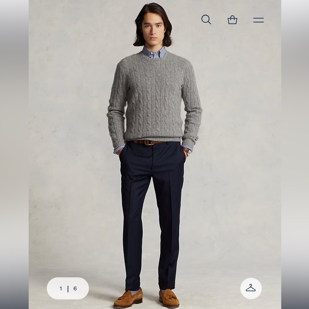 NWT! Lauren Ralph Lauren Slim Fit Wool Twill Trousers.